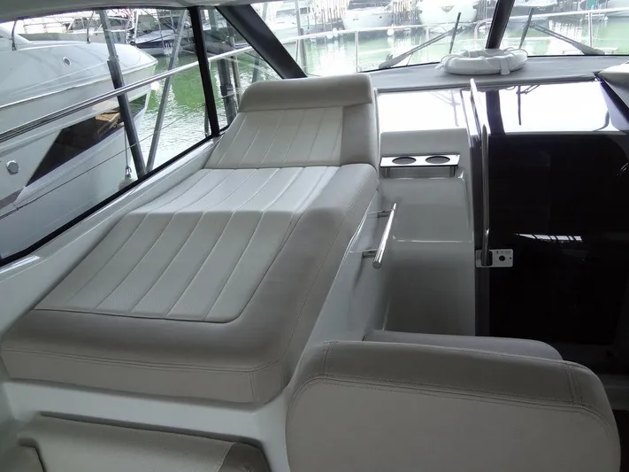 Lake Time, Austin, Tx Yacht Photos Pics 2017 Jeanneau LEADER 36 interior with plush seating and modern design.