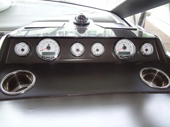 Lake Time, Austin, Tx Yacht Photos Pics Dashboard of 2017 Jeanneau LEADER 36 with gauges and compass.