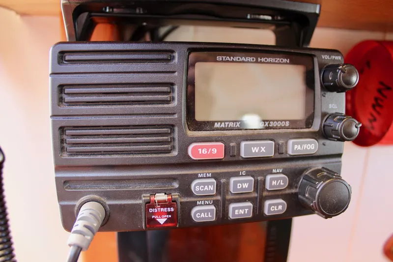 La Vie En Rose Yacht Photos Pics Standard Horizon Matrix GX3000S radio on a 2012 Custom Gartside Jespersen 40 boat.