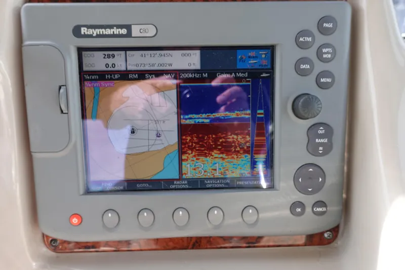  Yacht Photos Pics Raymarine C80 navigation display on 2007 Sea Ray 320 Sundancer boat.