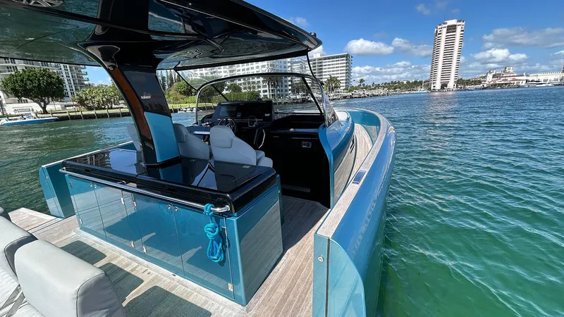  Yacht Photos Pics 2022 Solaris Power 44 yacht on water, sleek design, modern interior, sunny day.