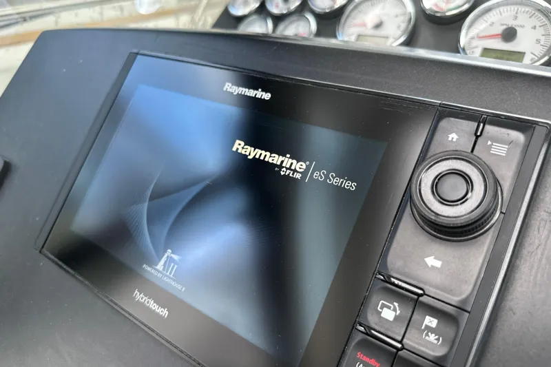 Andalucia Yacht Photos Pics Raymarine eS Series display on 2017 Jeanneau NC 11 boat dashboard.
