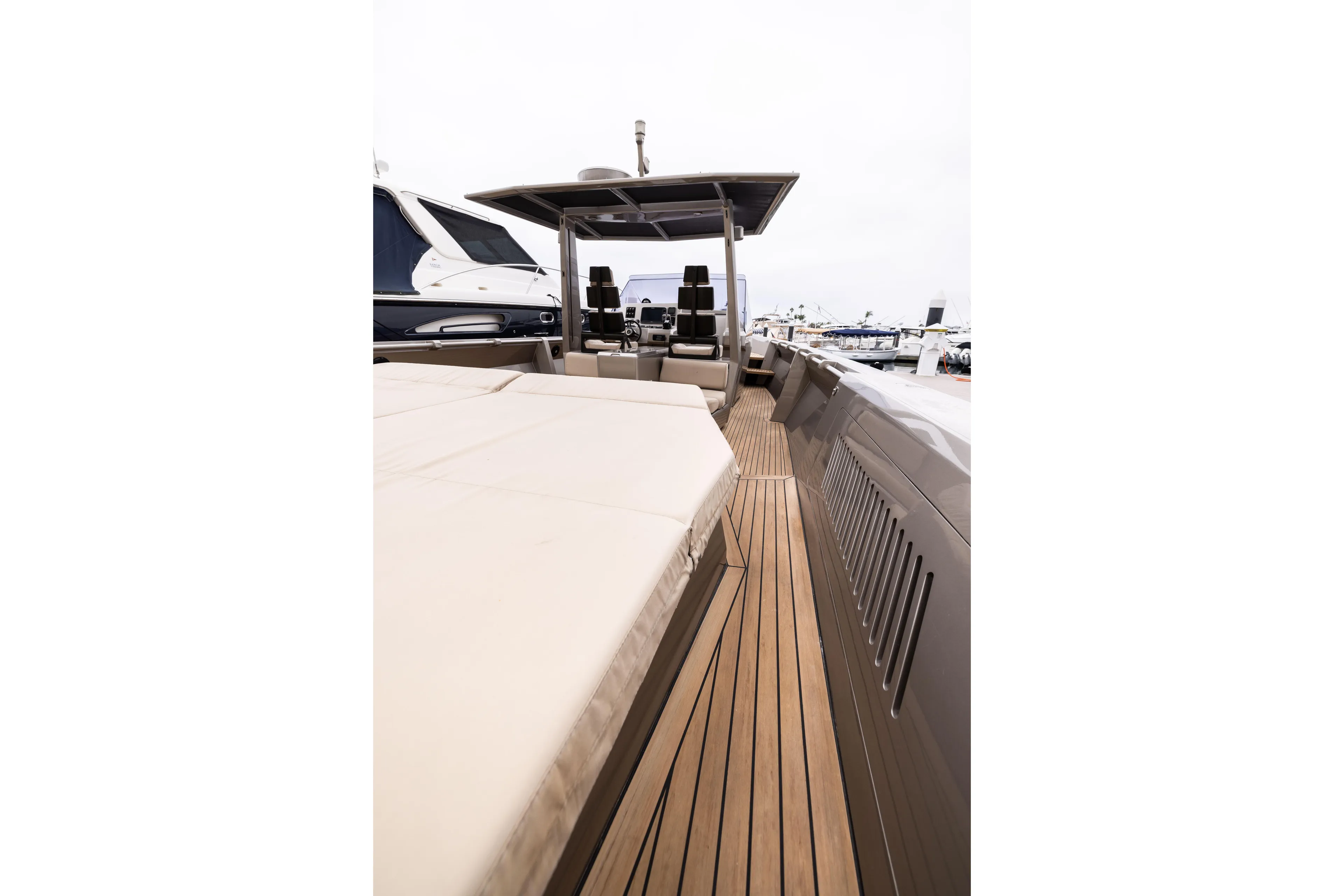 Fan Sea II Yacht Photos Pics 2005 Wally Yachts Tender Express with sleek deck design and modern seating.