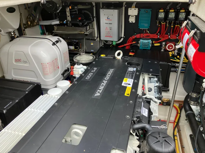  Yacht Photos Pics Engine room of a 2016 Targa 44 CFC with Volvo Penta machinery.