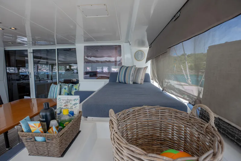  Yacht Photos Pics Luxurious Lagoon 620 yacht interior with cozy seating and elegant decor, 2014 model.