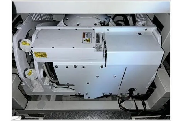  Yacht Photos Pics Engine compartment of a 2016 Prestige 680 Fly yacht, showcasing mechanical components.