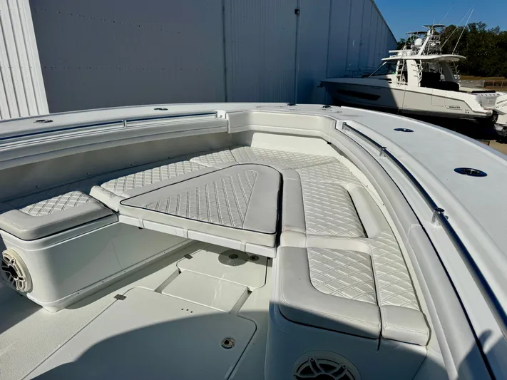  Yacht Photos Pics 2020 Yellowfin 42 Offshore boat with spacious seating and sleek design.