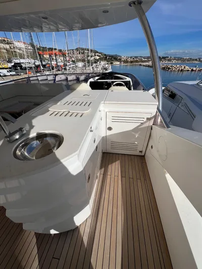  Yacht Photos Pics 2016 Sunseeker 75 Yacht deck with sleek design and modern amenities.