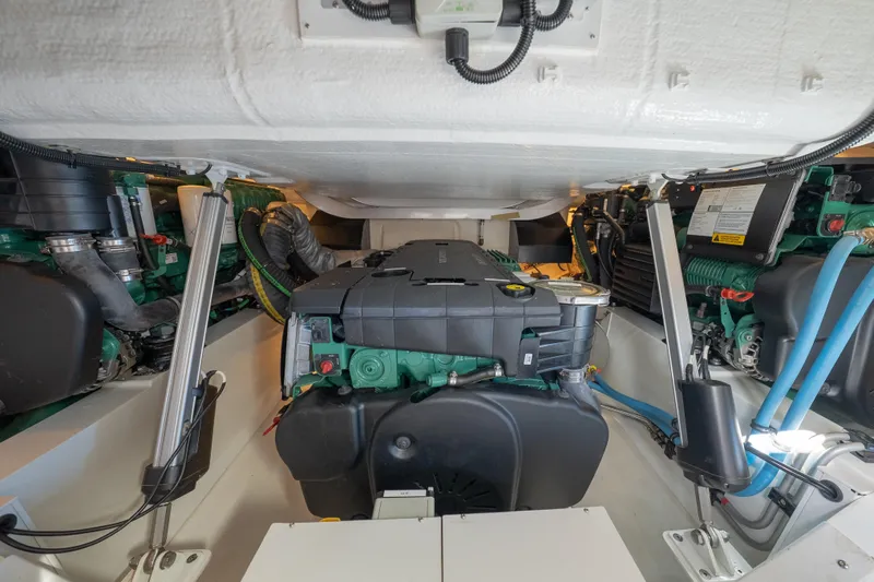 Why Her Yacht Photos Pics Engine room of 2024 Wajer 55 HT yacht, showcasing advanced mechanical components.