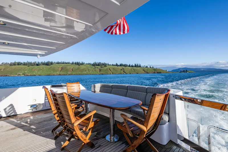 White Rabbit Yacht Photos Pics Aft deck 2