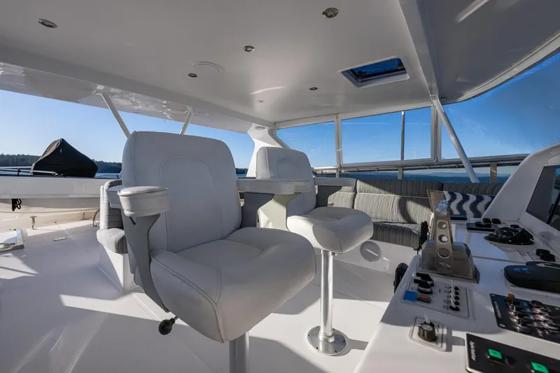 White Rabbit Yacht Photos Pics FB helm chairs