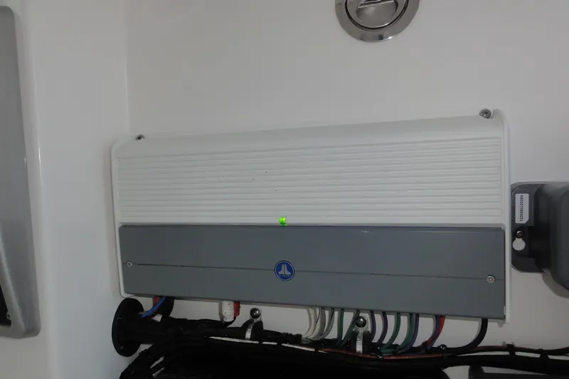  Yacht Photos Pics Electrical panel on a 2016 Everglades 295 Center Console boat.