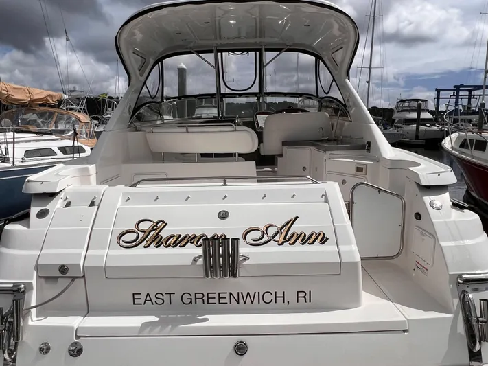 Sharon Ann Yacht Photos Pics 2007 Regal Commodore 3760 IB boat named "Sharon Ann" docked in East Greenwich, RI.