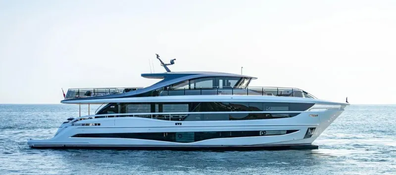  Yacht Photos Pics Luxury 2026 Princess X95 Vista yacht cruising on open water.