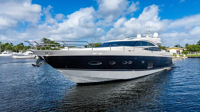  Yacht Photos Pics 2010 Princess V78 yacht cruising on a sunny day.