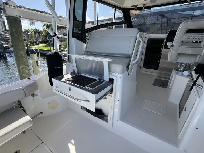  Yacht Photos Pics Interior of 2023 Boston Whaler 325 Conquest with grill.