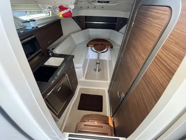  Yacht Photos Pics Interior of 2023 Boston Whaler 325 Conquest with modern amenities.