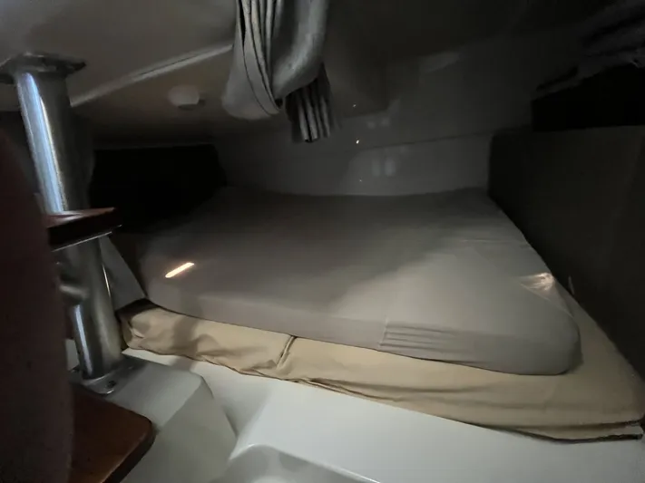  Yacht Photos Pics Interior of 2023 Boston Whaler 325 Conquest with sleeping area.