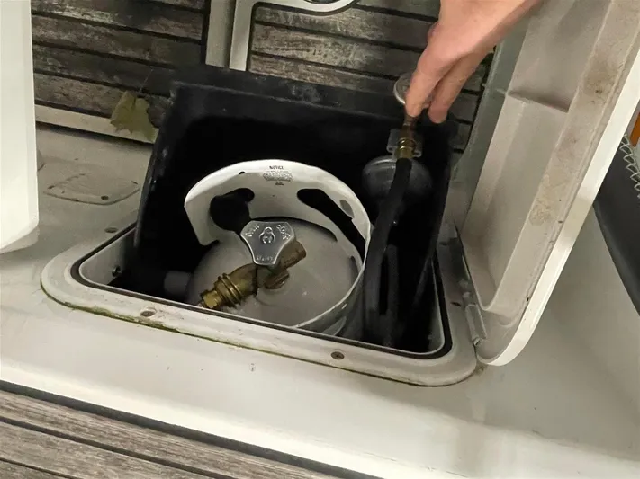 Rock Chalk Yacht Photos Pics LPG Tank and Locker