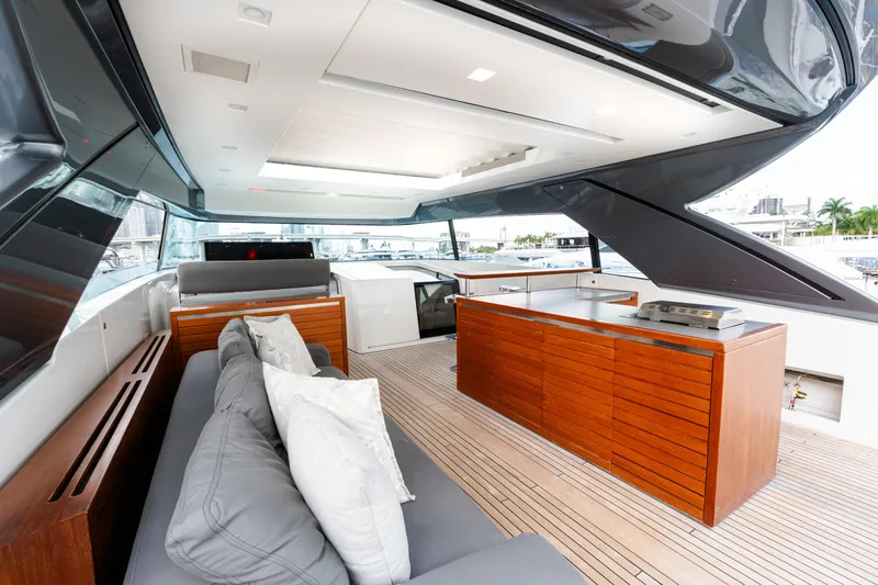 Vasiliki Yacht Photos Pics Luxurious 2019 Sanlorenzo SX76 yacht interior with sleek design and modern amenities.