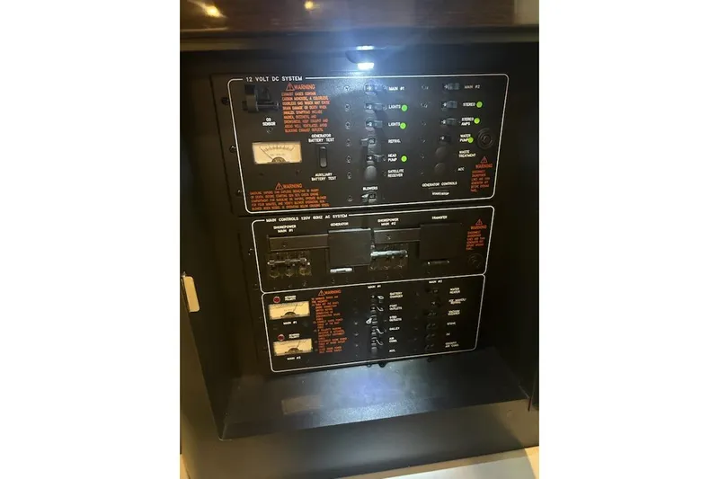 Sea Star Yacht Photos Pics Electrical control panel of 2018 Formula 40 Performance Cruiser boat.