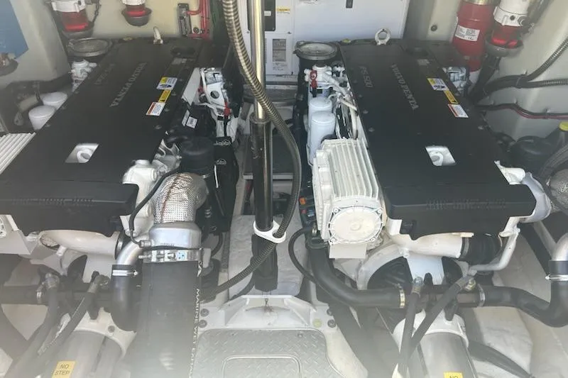 Sea Star Yacht Photos Pics Engine room of 2018 Formula 40 Performance Cruiser with dual Volvo Penta engines.