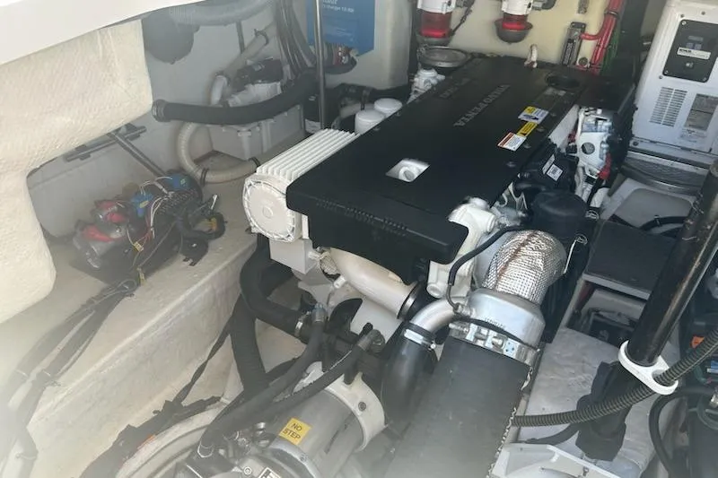 Sea Star Yacht Photos Pics Engine room of 2018 Formula 40 Performance Cruiser with visible components and wiring.