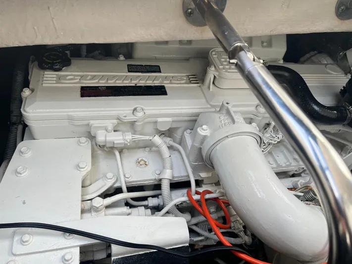  Yacht Photos Pics Engine compartment of a 2006 Sea Ray 48 Sundancer with Cummins engine.