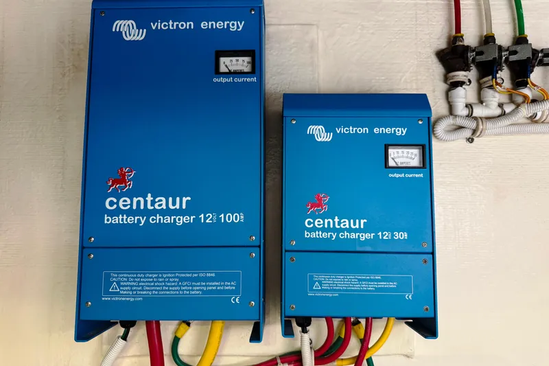  Yacht Photos Pics Victron Energy Centaur battery chargers on a 2014 Tiara Yachts 5800 Sovran.