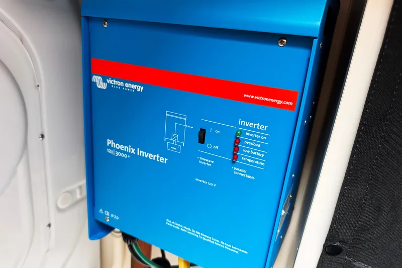 Yacht Photos Pics Blue Victron Energy Phoenix Inverter in 2014 Tiara Yachts 5800 Sovran.