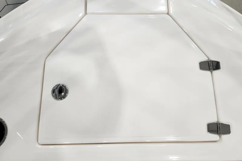  Yacht Photos Pics 2025 Regal 36 XO boat deck hatch with sleek design and chrome fittings.