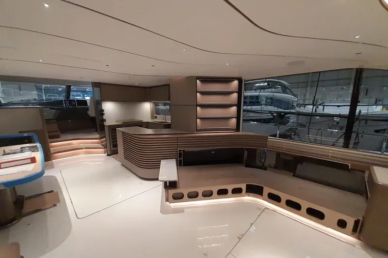  Yacht Photos Pics Luxurious interior of 2026 Princess Y80 yacht, featuring modern design and spacious layout.
