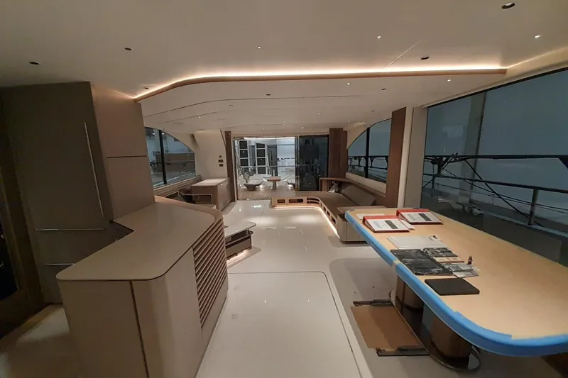  Yacht Photos Pics Luxurious interior of 2026 Princess Y80 yacht, featuring modern design and spacious layout.