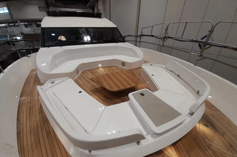  Yacht Photos Pics Luxury Princess Y80 yacht deck with sleek seating, 2026 model.