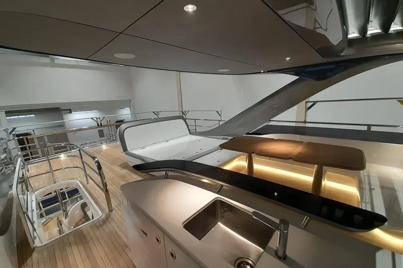  Yacht Photos Pics Luxurious interior of 2026 Princess Y80 yacht with modern design and sleek finishes.