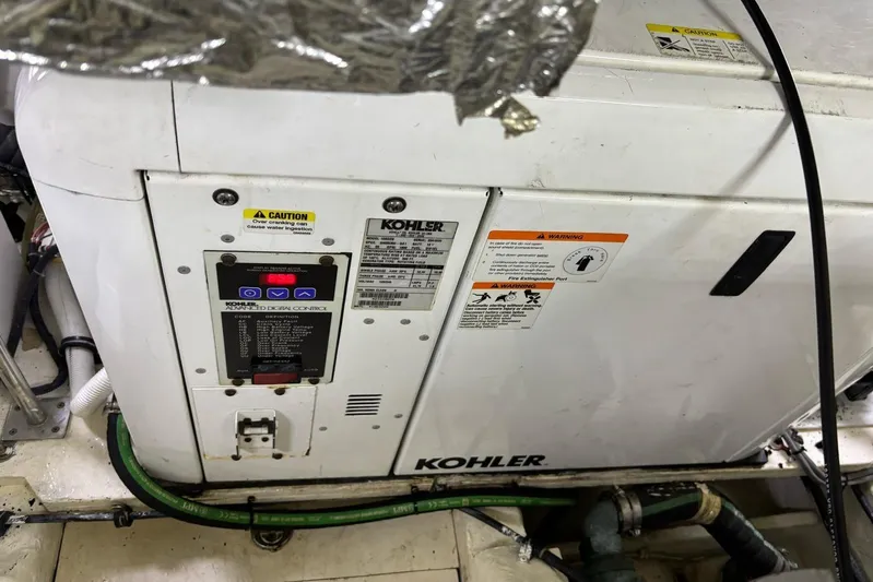  Yacht Photos Pics Engine room of 2004 Tiara Yachts 3600 Sovran with Kohler generator.