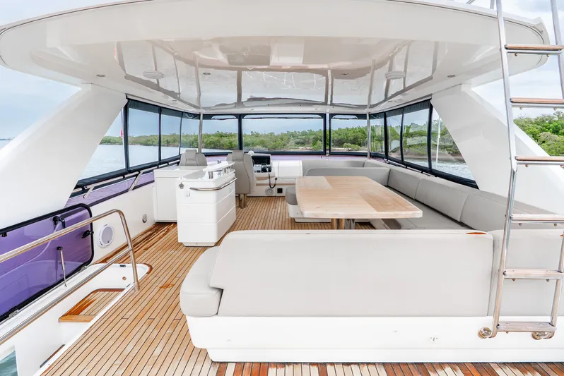 Mamu Yacht Photos Pics Luxurious 2018 Princess F-68 yacht interior with spacious seating and elegant design.