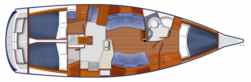 Salacia Yacht Photos Pics Manufacturer Provided Image: Blue Jacket 40 Layout Plan