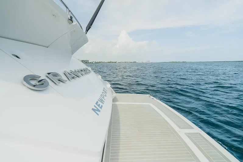 Gravitas Yacht Photos Pics 2018 Sunseeker Predator 68 yacht on open water.