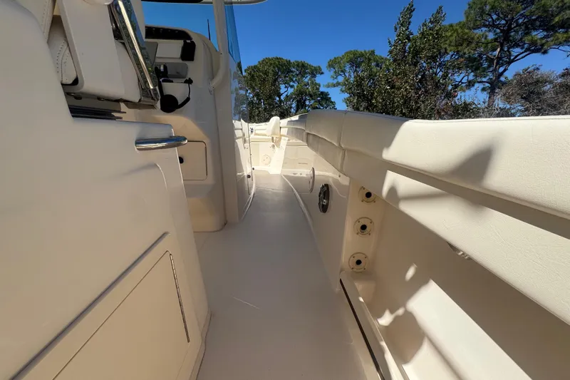 Your New Boat! Yacht Photos Pics 2024 Grady-White Canyon 336 boat interior with sleek design and modern features.