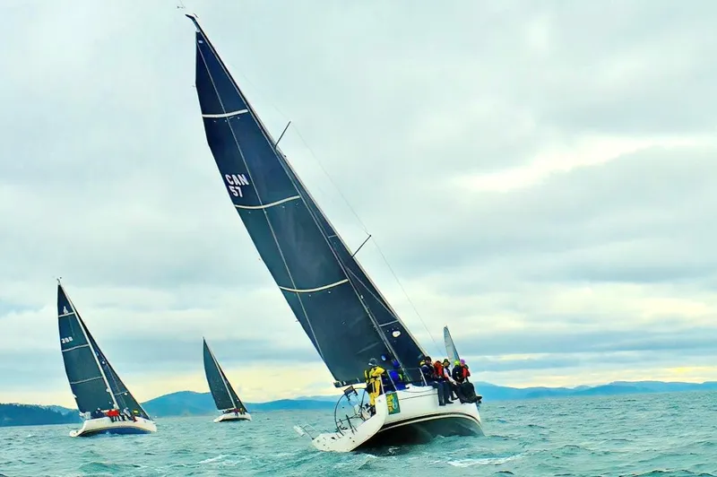 "mah Na Mah Na" Yacht Photos Pics Sailboats racing on open water, featuring a 2020 J Boats J/112E.