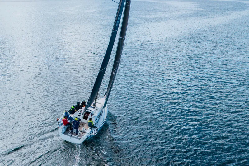 "mah Na Mah Na" Yacht Photos Pics 2020 J Boats J/112E sailing on open water with crew onboard.