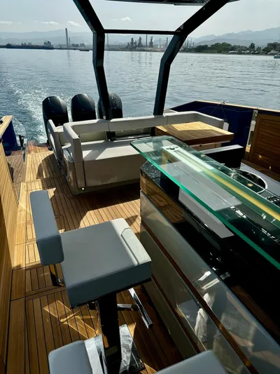  Yacht Photos Pics 2025 Aicon Audace 50 yacht interior with sleek design and modern amenities.