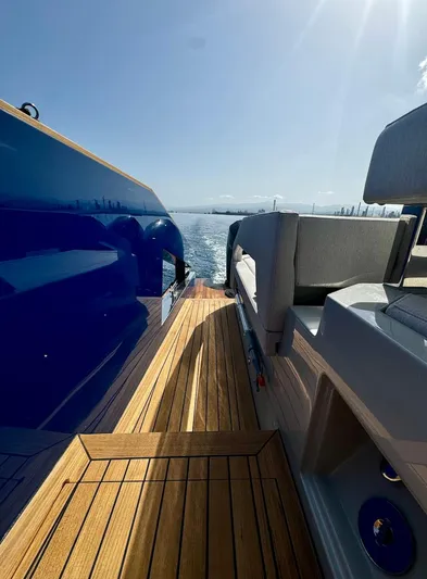 Yacht Photos Pics Aicon Audace 50 yacht deck, 2025 model, with sleek design and ocean view.