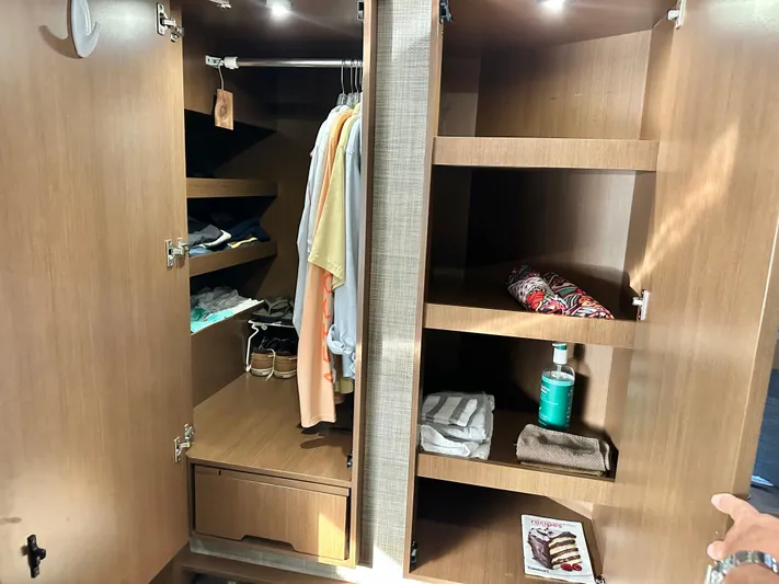  Yacht Photos Pics Interior view of a cabinet on a 2016 Sea Ray 400 Sundancer.