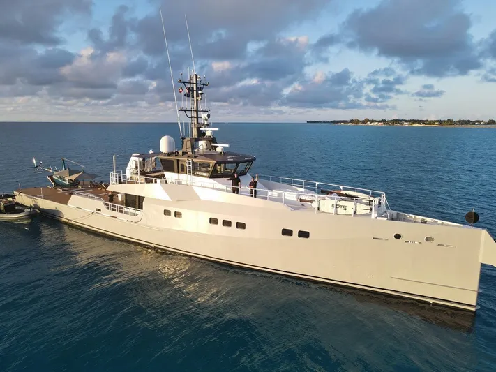 Bad Company Support Yacht Photos Pics Luxury yacht Damen YS 4508 from 2019 on calm sea.