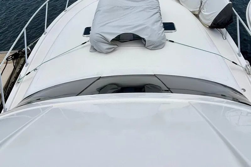 Redeye Yacht Photos Pics Tiara Yachts 48 CNV 2012 model, top view of deck and covered equipment.