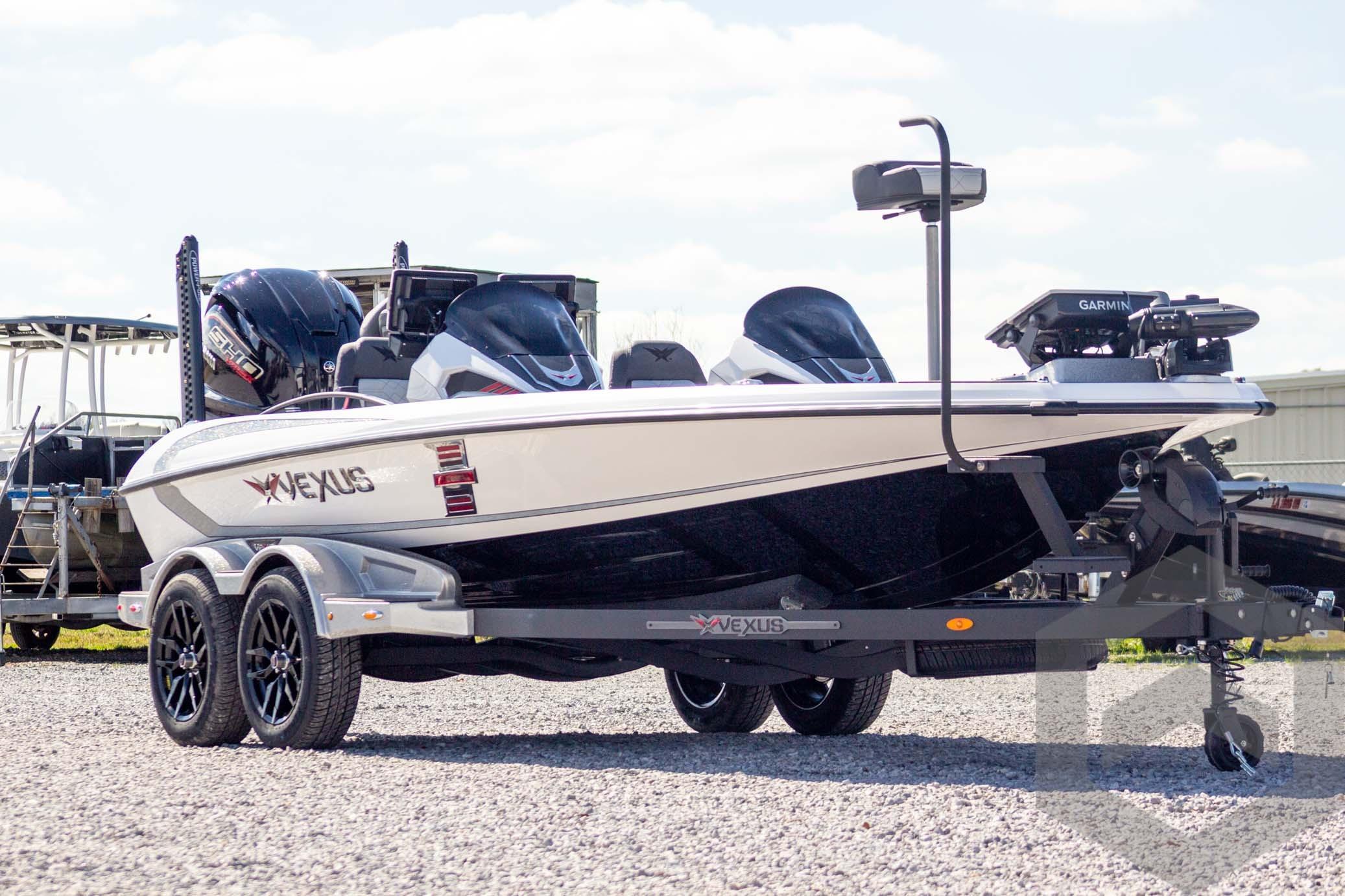 2026 Vexus VXs20 boat on trailer, featuring sleek design and modern equipment.