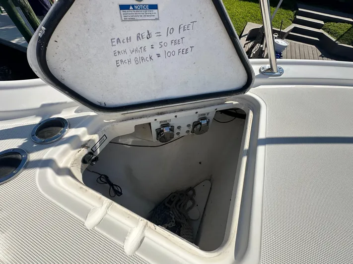  Yacht Photos Pics Open hatch on 2005 Tiara Yachts 3600 Sovran with rope length instructions.