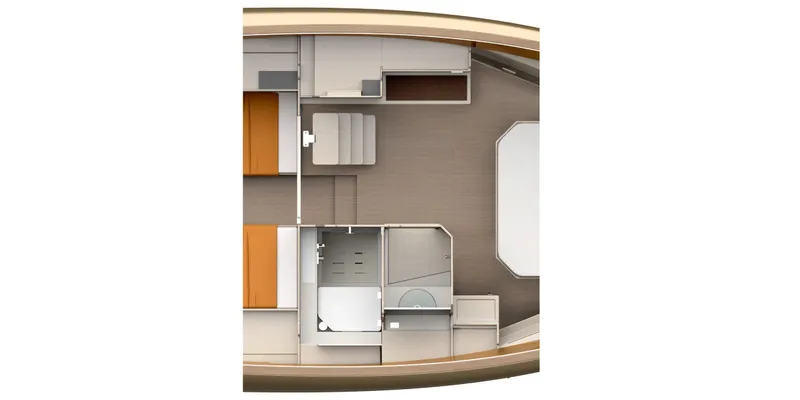 40f Open O/b Yacht Photos Pics 2024 Solaris Power SP 40F open yacht interior layout, featuring modern design and efficient space utilization.